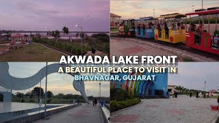 Akwada lake front and park A beautiful place to visit in Bhavnagar city of Gujarat [upl. by Arretahs]