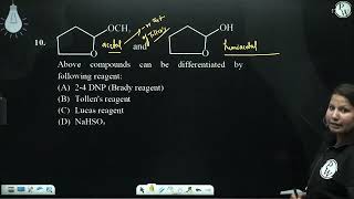 Above compounds can be differentiated by following reagent [upl. by Cahan]