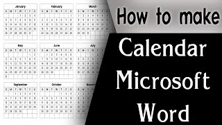 MS Word Tutorial Microsoft Word Calendar 2020 Calendar Design Ideas Word Monthly Calendar 2020 [upl. by Aserahs]