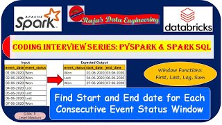 109 Databricks  Pyspark Coding Interview Question Pyspark and Spark SQL [upl. by Dyke]