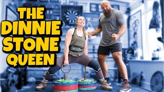 HEAVY Dinnie Stone Training with Rogue Record Holder Chloe Brennan [upl. by Staci863]