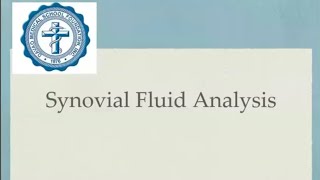 Synovial Fluid Analysis  Dr Ancheta [upl. by Hume]