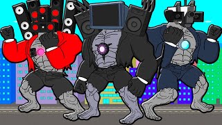 ALL SERIES OF MUSCLE BOSSES TV MAN CAMERAMAN SPEAKERMAN Skibidi Toilets Cartoon Animation [upl. by Elleinnod]