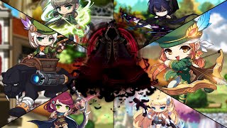 All Archer Black Mage Run  Wild Hunter POV  MapleStory [upl. by Alleusnoc]