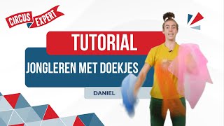 Jongleren met doekjes  Tutorial  Jongleerdoekjes  Circusexpertnl [upl. by Efar608]