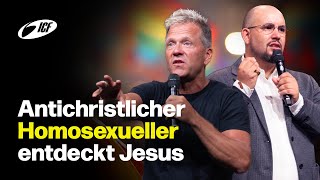 Ein antichristlicher homosexueller Aktivist entdeckt Jesus  Leo Bigger amp David Bennett  ICF Zürich [upl. by Eniamej]