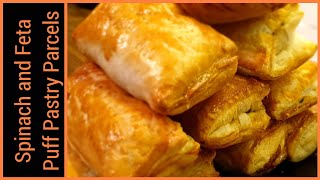 Spinach and Feta Puff Pastry Parcels [upl. by Granlund]