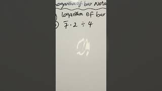 logarithm of bar notation [upl. by Fanya]