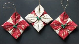 Folded Fabric Ornaments [upl. by Vinn854]