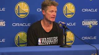 Kerr on McCaw injury “Its the scariest thing I have experienced on a basketball floor” [upl. by Dalis]