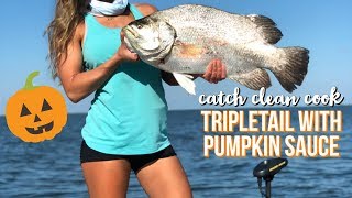 Tripletail with PUMPKIN Curry Sauce CatchCleanCook [upl. by Dleifrag]