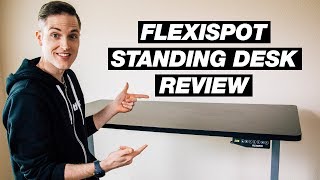 Electric Standing Desk Review — Flexispot Height Adjustable Sit Stand Desk [upl. by Derfniw]