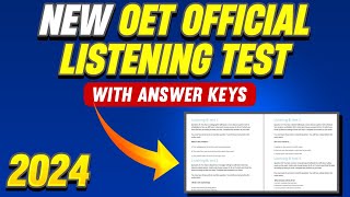 OET Official Listening Test 2024 With Answer Key For Doctors amp Nurses [upl. by Nawed]