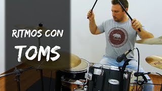 RITMOS de BATERIA con TOMS  Clases de batería [upl. by Klaus318]