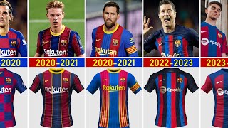 Evolution FC BARCELONA Jersey Home 19802023 [upl. by Sirrad872]