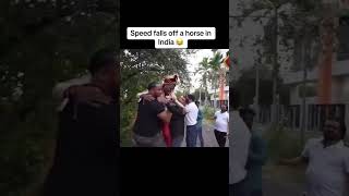 Speeds Falls off a horse in India ishowspeed india viratkohli ronaldo ishowspeedmemes [upl. by Kcirdahs]