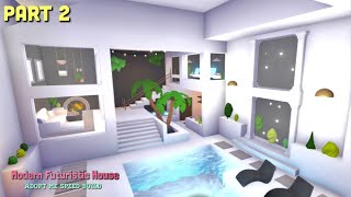 ♡ pt 2 modern futuristic house 🐚 speed build  house tour  roblox adopt me [upl. by Keare349]