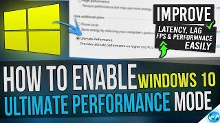 🔧 How to Enable Windows 10 ULTIMATE Performance mode Guide [upl. by Avid]