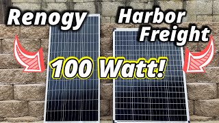 Renogy 100 Watt Solar panel VS Harbor Freight 100 Watt Solar panel [upl. by Zeph]