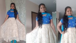 Old saree into dressstitching part2in Telugu [upl. by Ennaeirb]