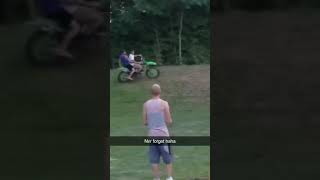 Pillion Rider Falls off Dirt Bike and Lands on the Ground  1170080 [upl. by Garratt]