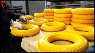 2 Different  Tire Manufacturing Processes  Satisfying Mass Production Factory [upl. by Avalsorim2]