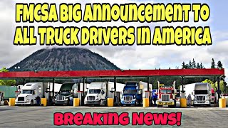 FMCSA Big Announcement To All Truck Drivers In America Sent To Congress 🤯 [upl. by Yrokcaz]