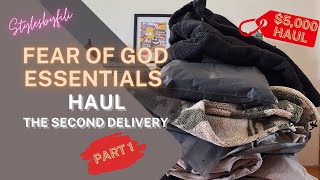 5000 Fear of God ESSENTIALS Haul Drop 2 first impression PLUS review amp styling Outfits PT1 [upl. by Jaela]