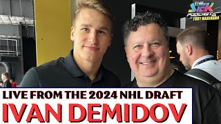 Ivan Demidov  2024 NHL Draft Media Availability [upl. by Yesllek]