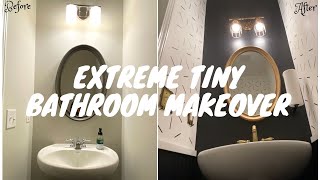 Extreme Makeover  Small Half Bathroom  Powder Room  Under 250 [upl. by Hurd]