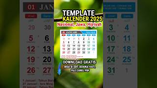 MASTER KALENDER 2025 kalender2025 masterkalender filekalender kalendercdr kalender2025lengkap [upl. by Macnamara]