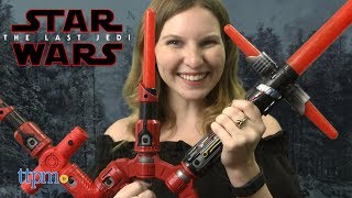 Star Wars The Last Jedi Bladebuilders Kylo Ren Electronic Lightsaber Set from Hasbro [upl. by Noirad]