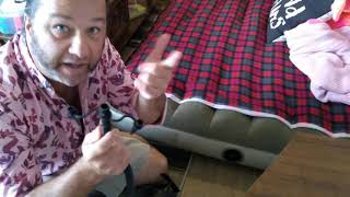 How to inflate an air bed with a hand pump mattress [upl. by Brewer]