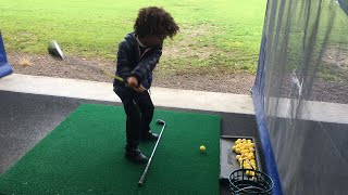 Kids Playing Golf Driving Range  Kids Learn How to Play Golf  Golf Swing [upl. by Wolram47]