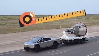 Cybertruck Hauling SpaceX Rocket Booster [upl. by Ulland]