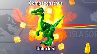 LEGO Jurassic World How to Unlock Compsognathus quotCompyquot Amber Brick Location [upl. by Notsob]