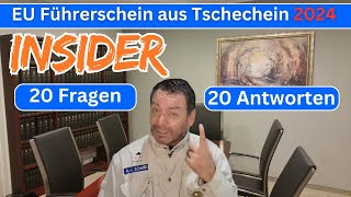 EU Führerschein Tschechien und deine 20 Fragen  alle Antworten vom Insider HansDieter Schwing [upl. by Anelyak503]