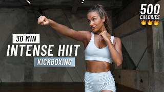 30 MIN STANDING CARDIO HIIT WORKOUT  Kickboxing Inspired No Equipment No Repeats [upl. by Skiba]