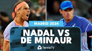 Stunning Rafael Nadal Win vs Alex De Minaur  Madrid 2024 Highlights [upl. by Nedarb801]