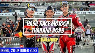 hasil MotoGP hari inihasil race MotoGP Thailand 2023Martinator berjaya di Thailand 🇨🇷 [upl. by Enrica]