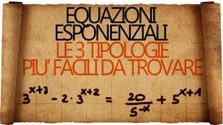 Equazioni Esponenziali  le 3 casistiche più frequenti [upl. by Milburr197]