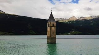 Campanile di Curon lago di Resia Val Venosta [upl. by Latrena]