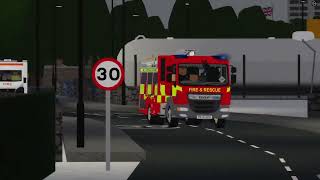 Fulwood Fire Station Pump amp Command Unit Responding [upl. by Enelyad]