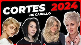 Cortes de PELO ✂️ para MUJER 2024 💇 Tendencia FEMENINA CABELLO 👀 CORTO MEDIANO Y LARGO👇 30 40 50 [upl. by Nelav476]