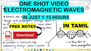 ONE SHOT VIDEO  Electromagnetic Waves  In Tamil  Class 12  CBSE  Term 2  202122  FREE NOTES [upl. by Nedyarb]