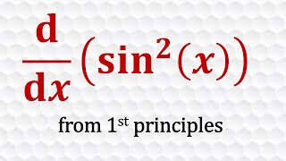 Derivative of sin2x from first principles [upl. by Ettenrahs]