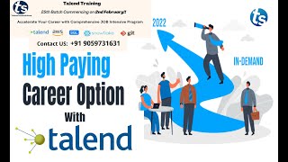 Talend Training  Talend Real Time Projects TalendTechSolutions TalendDi [upl. by Irrak323]