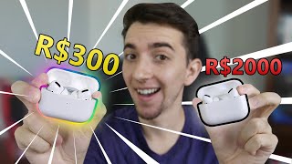 AirPods PRO RÉPLICA PERFEITA com CANCELAMENTO de ruído do ALIEXPRESS CHINA [upl. by Martelli850]