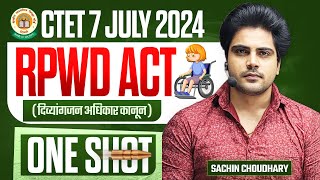 CTET JULY 2024 RPWD ACT by Sachin choudhary live 8pm [upl. by Phaedra]