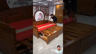 Cool Single bed to double bed making furniture sofa bed woodworking interiordesign smart [upl. by Demetri]